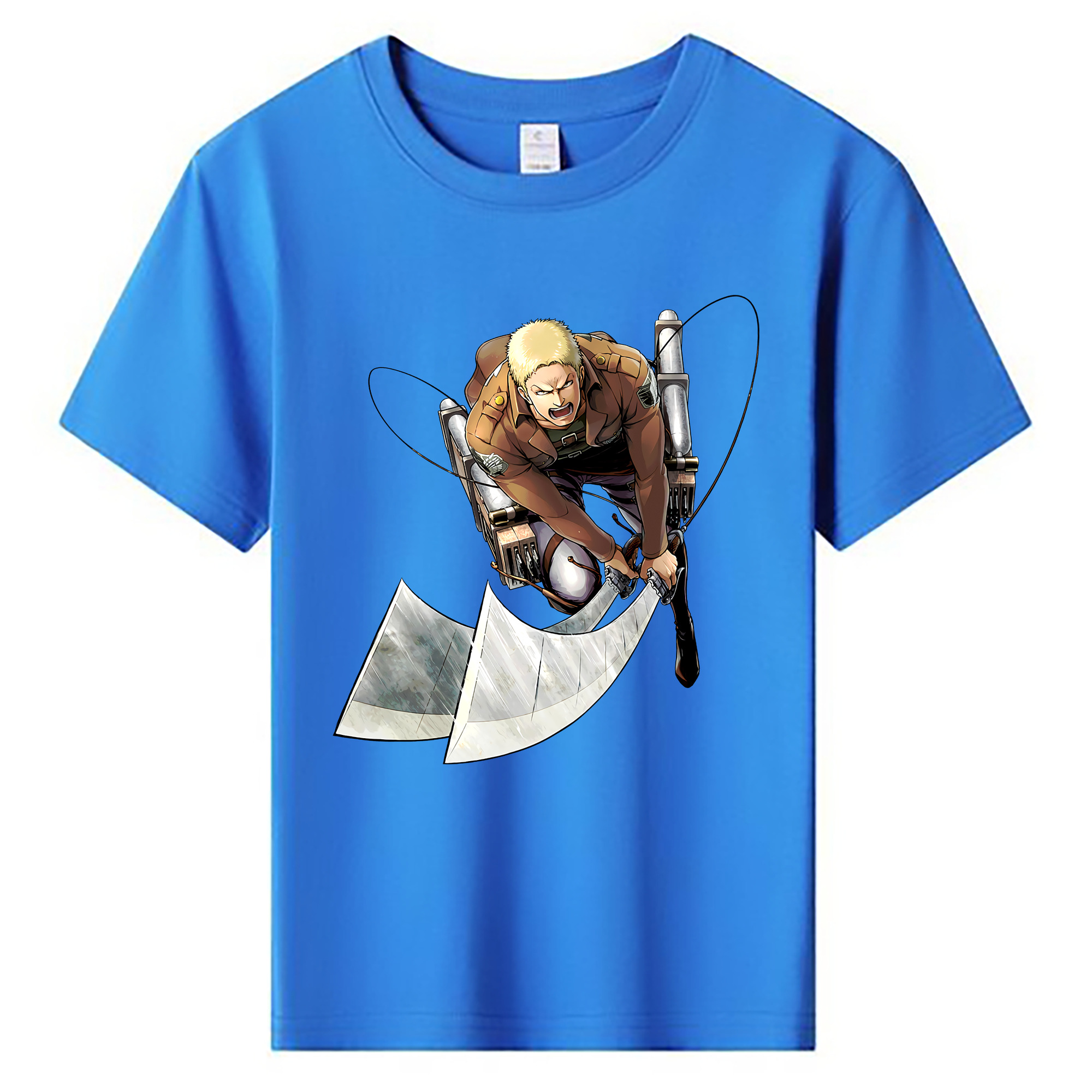 （画像用） 進撃の巨人 ライナー・ブラウン Attack on Titan Reiner Braun 綿100％キッズTシャツ（フロントプリント）
